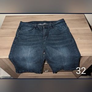 Dark Blue Jean Shorts Men's 32